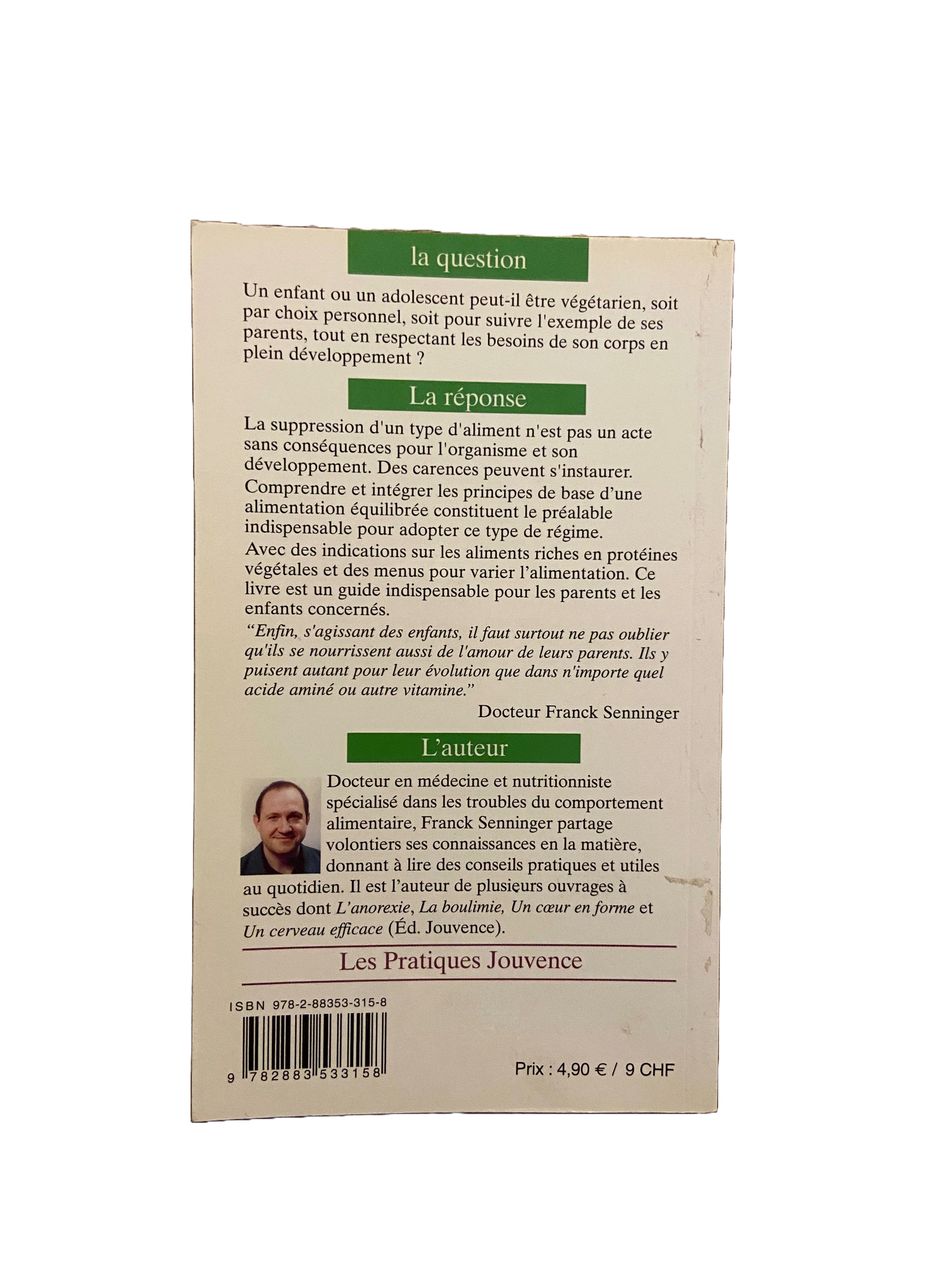 L'enfant végétarien - Dr. Franck Senninger